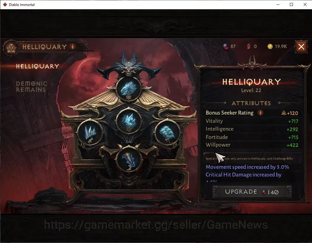 Diablo Immortal Accounts SEA-Verathiel|CS ON|Lv60(702)|Wizard|CR 40K|Reso 4 image 14