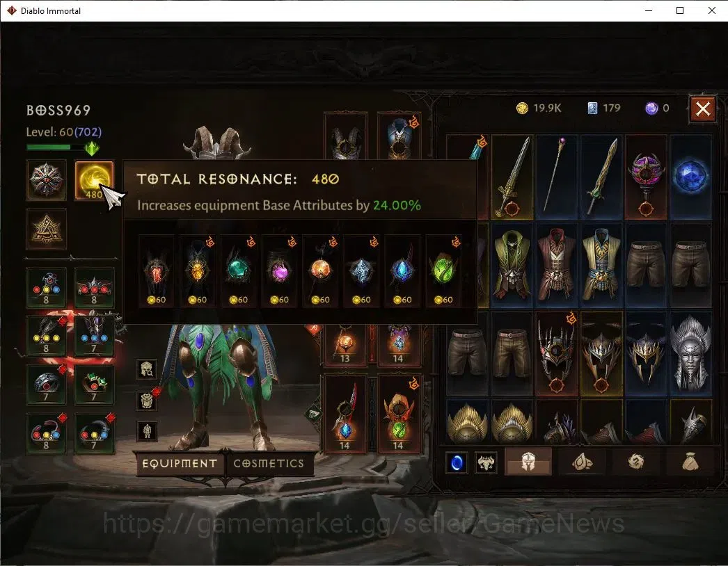 Diablo Immortal Accounts SEA-Verathiel|CS ON|Lv60(702)|Wizard|CR 40K|Reso 4 image 5