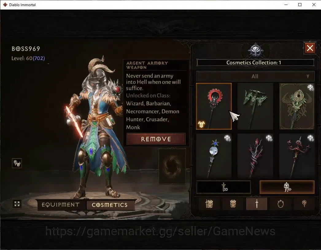 Diablo Immortal Accounts SEA-Verathiel|CS ON|Lv60(702)|Wizard|CR 40K|Reso 4 image 9