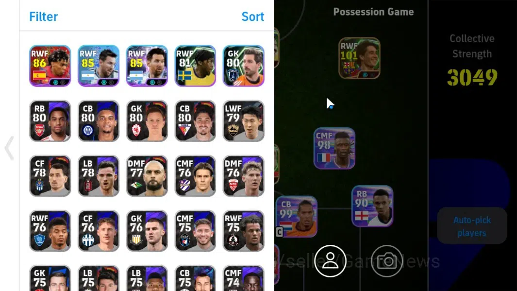 eFootball Accounts Android|Epic Johan Cruyff,Steven Gerrard,Mokhtar D image 2