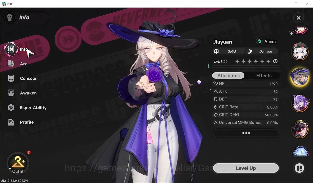 Neverness to Everness Accounts Global EU|HL 3| 4 SSR Hotori Awk 1, Jiuyuan, Sakiri, Fadia |5 SR|Male MC|Log Email|Check 3