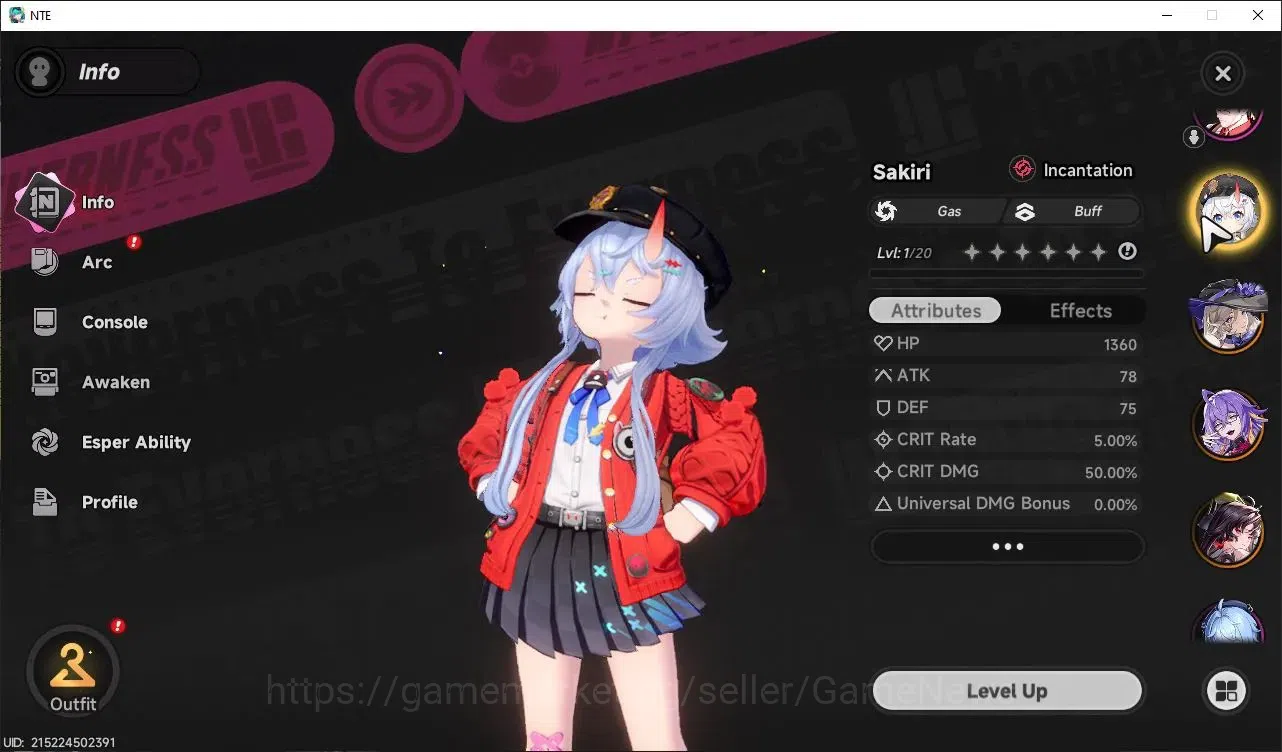 Neverness to Everness Accounts Global EU|HL 3| 4 SSR Hotori Awk 1, Jiuyuan, Sakiri, Fadia |5 SR|Male MC|Log Email|Check 4