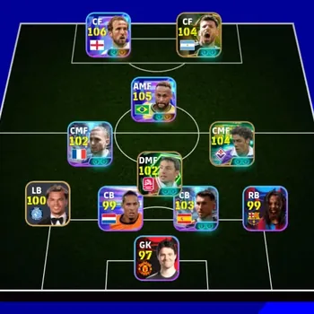 eFootball Accounts High-End Mobile|PW 3175|Big Time Sergio Aguero|10 Showtime Harry Kane,Neymar,Laporte,Rabiot|7 Epic Rui