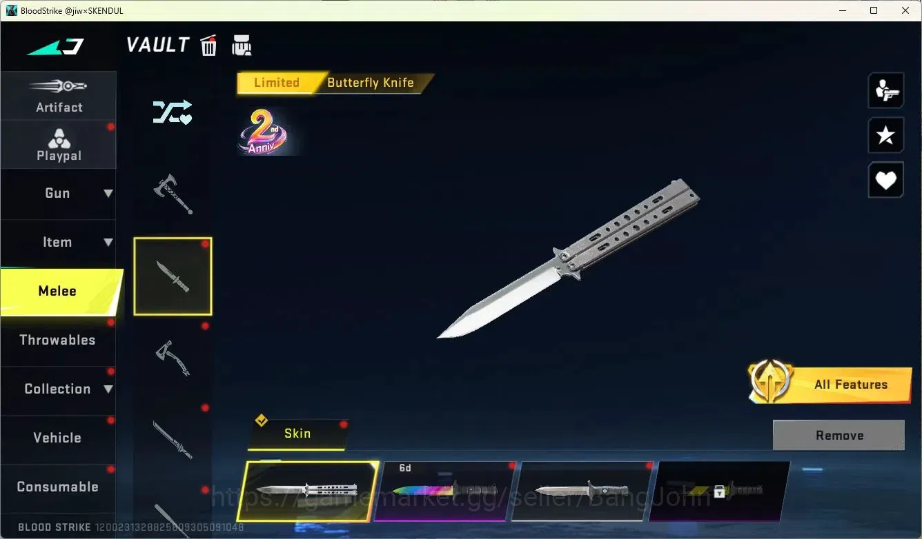 Blood Strike Accounts ASIA | 5 Collab Skins | 5 Limited Skins | 10 Legen image 19