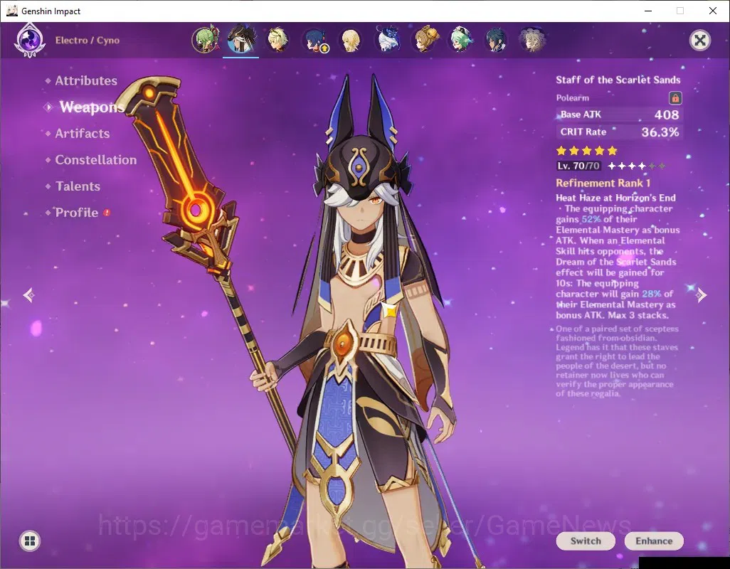 Genshin Impact Accounts ASIA|AR 50 Can Ascend|4 Limited + 4 (*5Weap)|CynoC image 6