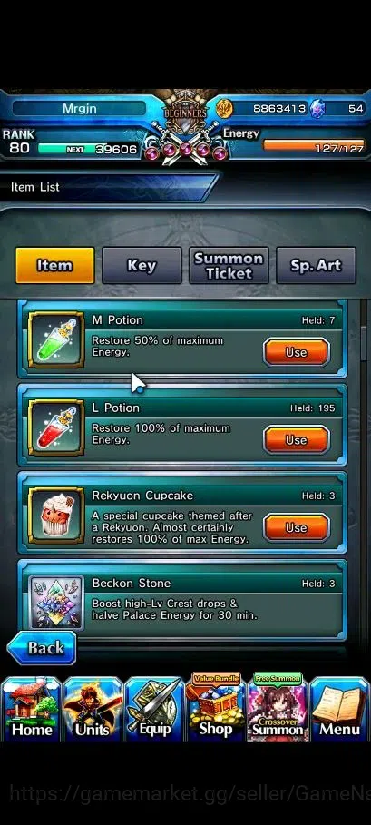 Grand Summoners Accounts Global|Rank 80|10 Ascend+2 TW|(Roy,Kamijo,2x S Chl image 2