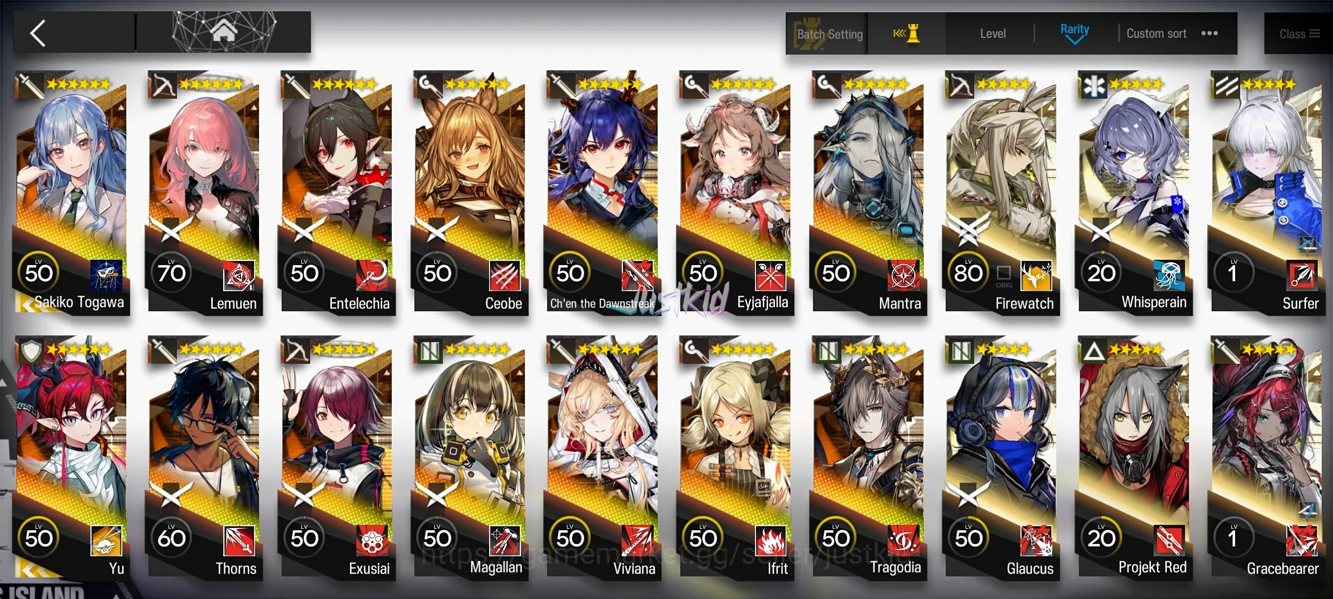 Arknights Accounts Starter ARKNIGHTS GLOBAL STARTER 14*6 , 2 LIMITED SAKIKO,YU , TRAGODIA,LEMUEN,CHEN 1