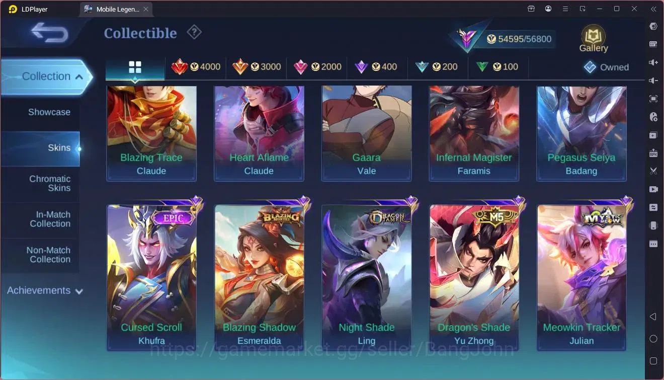 Mobile Legends: Bang Bang Accounts Global|Hero 132|Skin 271|Renowned|KOF Karina|TFM R image 12