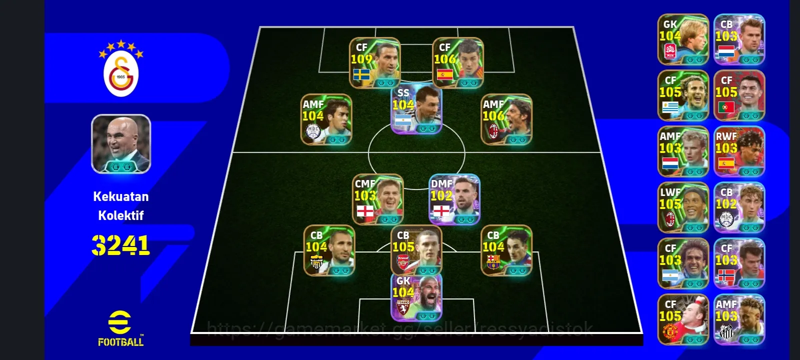 eFootball Accounts Legends & Iconic Players EFOOTBALL COLLECTIVE 3241+ | 5 MANAGER BOOSTER,STARTER READY TO PLAY,GG 1
