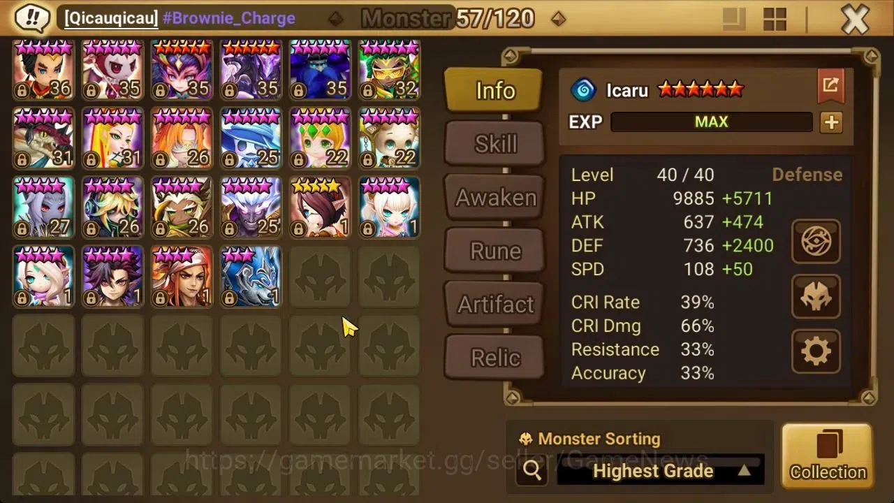 Summoners War: Sky Arena Accounts ASIA Lv 52|2 LD[Miying,Eirgar]+13 Total NB5[570RM, image 11