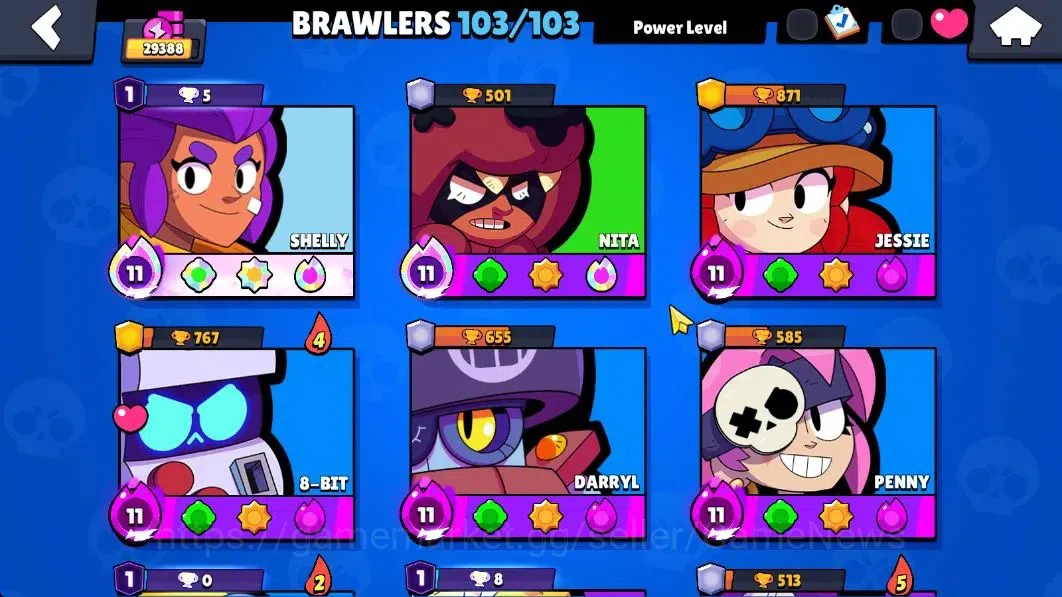 Brawl Stars Accounts 29K Trophy|103 Brawlers 36 Max Lvl|2 Full Buffies| image 5