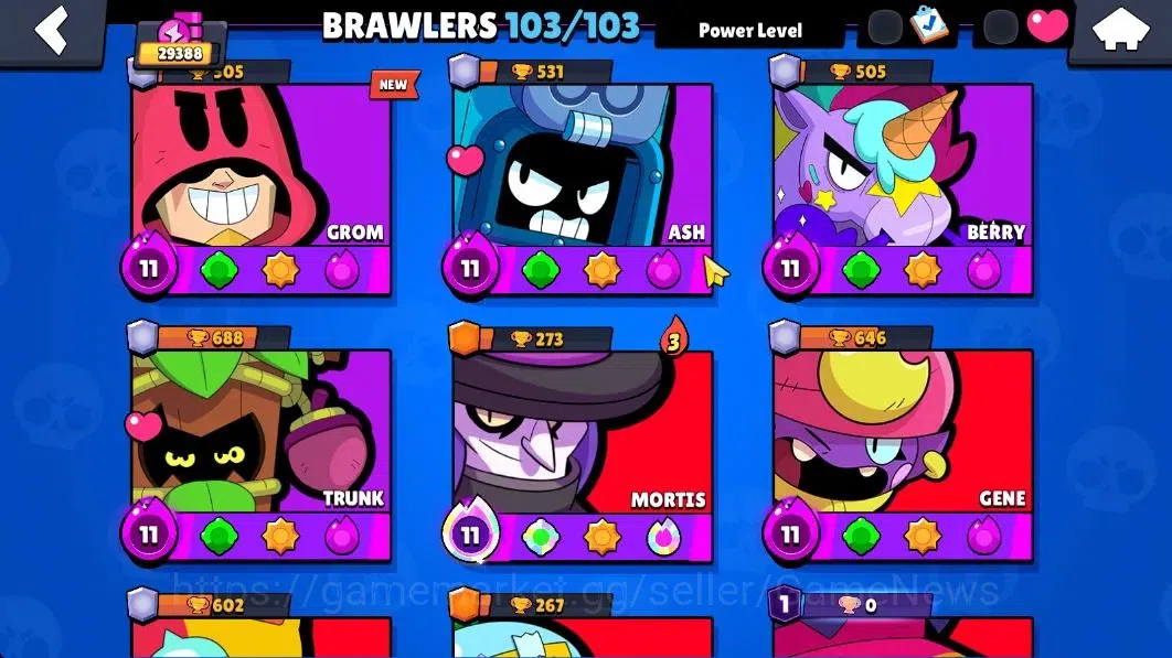 Brawl Stars Accounts 29K Trophy|103 Brawlers 36 Max Lvl|2 Full Buffies| image 7