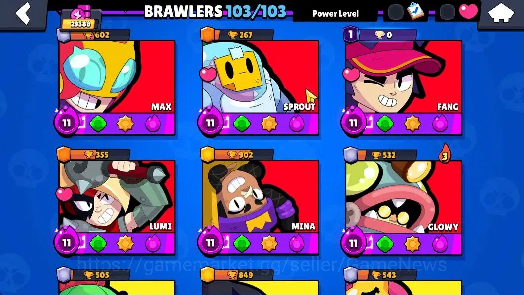 Brawl Stars Accounts 29K Trophy|103 Brawlers 36 Max Lvl|2 Full Buffies| image 8