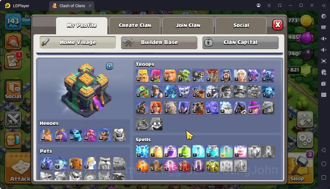 Clash of Clans Accounts High-End TH14-BH9 | LVL143 | BK46,AQ40,MP45,GW32,RC18 | BC16,BM12|4 Legendary & 1 Gold skins 1