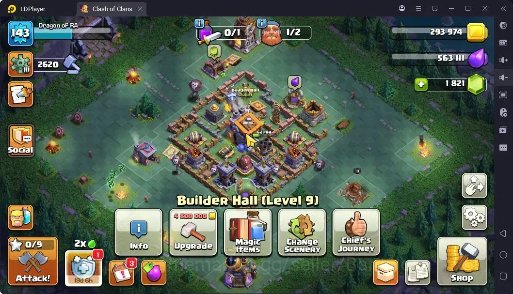 Clash of Clans Accounts High-End TH14-BH9 | LVL143 | BK46,AQ40,MP45,GW32,RC18 | BC16,BM12|4 Legendary & 1 Gold skins 13