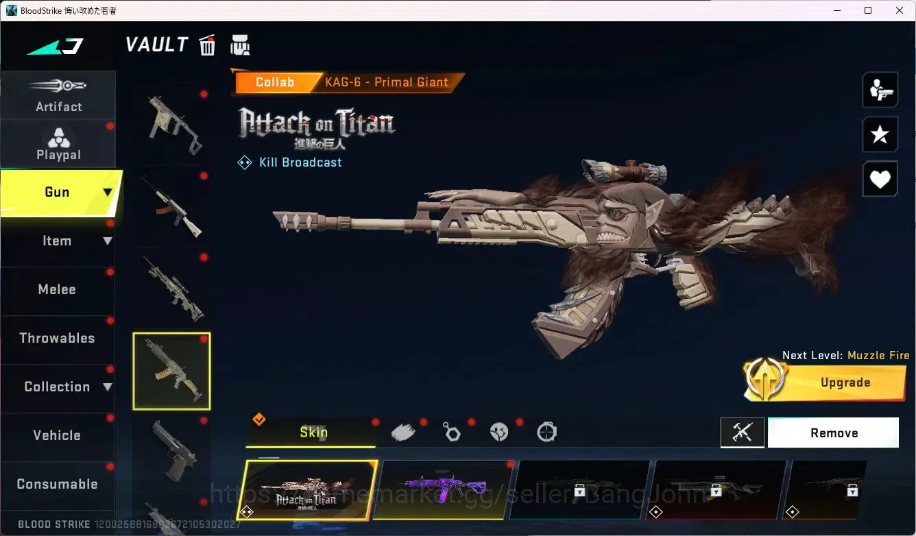 Blood Strike Accounts ASIA | AOT KAG-6,FAL|7DS AK47|BLEACH Ethan|3 Ultra image 5