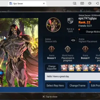 Epic Seven Accounts Starter Global unverif|Starter|5ML(Notos,A.Tywin,Belian,,DK Sharun,M.Chloe)|PoH+Bless ON|SS 2.5K|Theater