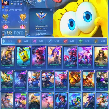 Mobile Legends: Bang Bang Others HERO 93 SKIN 123 | EMBLEM ALL MAX|COLECTOR NATALIA image 1