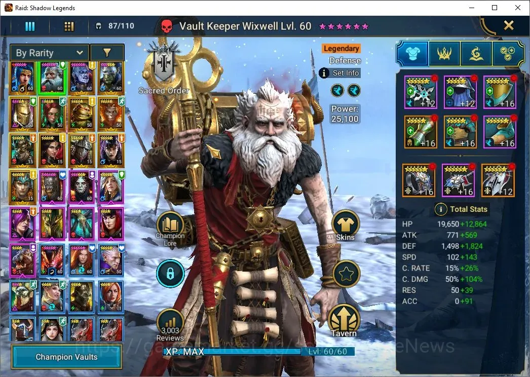 Raid: Shadow Legends Accounts Mid-Game Lv 49|569K Power|17 Legend 1