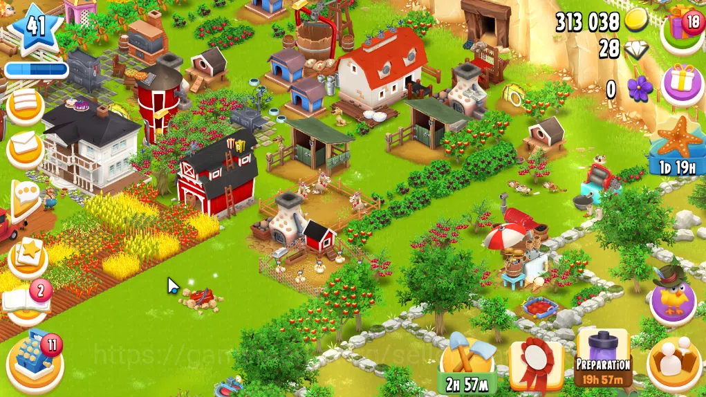 Hay Day Accounts Level 41 | Barn Storage 1100 + Silo Storage 650 | 516k Coins, 3 Diamonds |CN ON|Log Supercell ID|Take 2