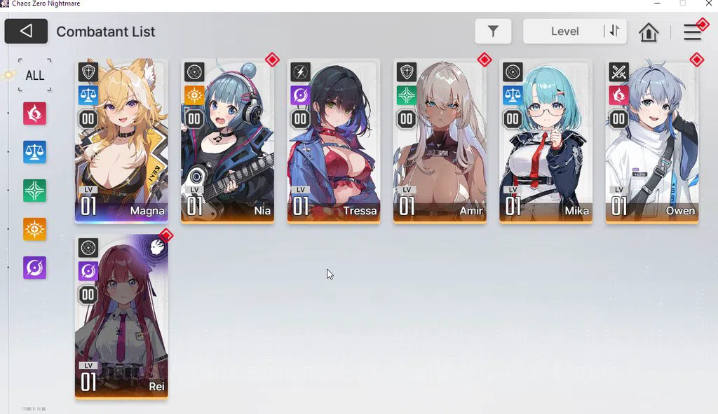 Chaos Zero Nightmare Accounts Global | Lv05 | Fresh Starter SSR (Magna + 6 SR) | image 1