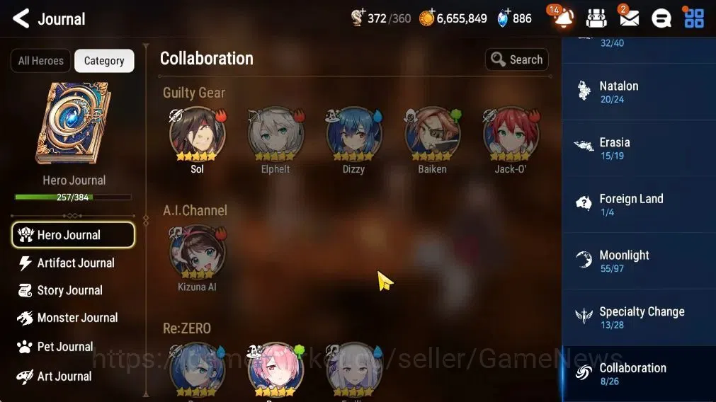 Epic Seven Accounts Collaboration Hero GLOBAL Verif|23 ML(AinzOal,Gras,LC BelonaEtc)+Full Colab That Time+Other Collab|AUTO 1