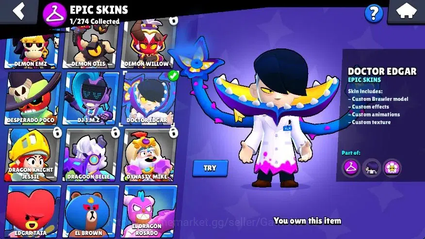 Brawl Stars Accounts 1507 Trophy|20 Brawlers 2 Max Lvl (Full Buffies Ed image 11