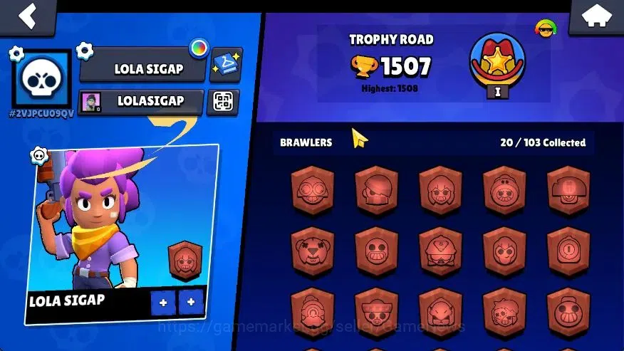 Brawl Stars Accounts 1507 Trophy|20 Brawlers 2 Max Lvl (Full Buffies Ed image 13