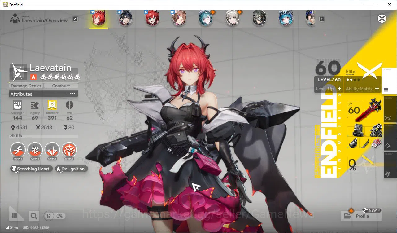 Arknights: Endfield Accounts Asia Lv45|3 SSR[Laevatain+Sign,ArdeliaP2+Sign,Last image 2