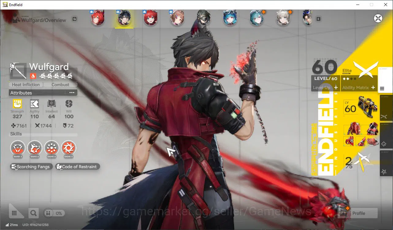 Arknights: Endfield Accounts Asia Lv45|3 SSR[Laevatain+Sign,ArdeliaP2+Sign,Last image 7