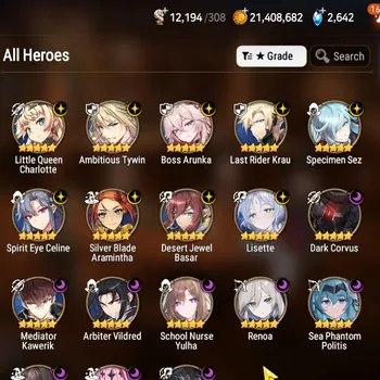 Epic Seven Accounts Mid-Tier GLOBAL UnVerif|NewEra|18 ML(Lisette,BArunka,Renoa,SN