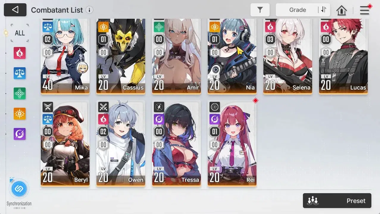 Chaos Zero Nightmare Accounts GLOBAL Lv34|5 SSR[HeidemariM1,Tiphera,Rin,MeiLin,V image 4