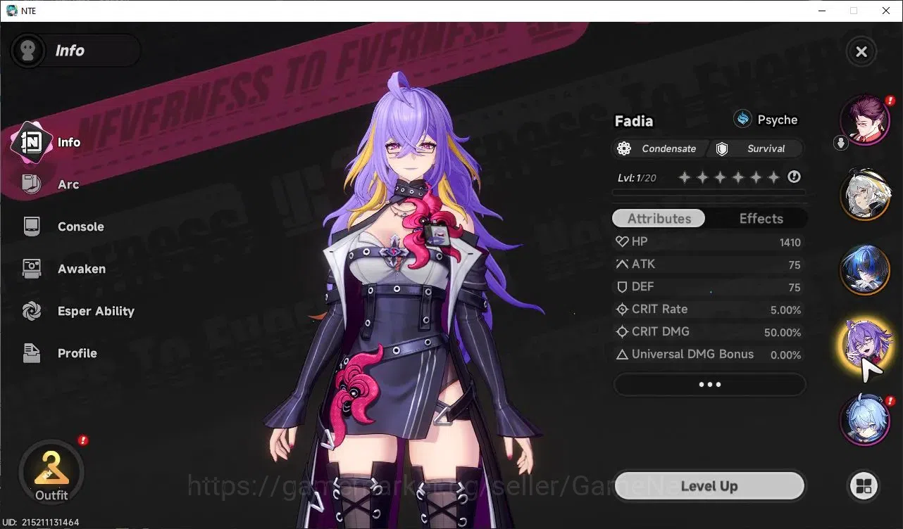 Neverness to Everness Accounts Global SEA |HL 3| 3 SSR Daffodill, Hathor, Fadia | image 3