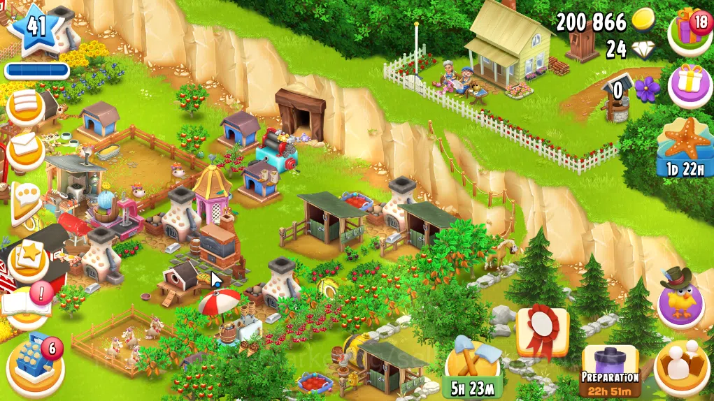Hay Day Accounts Level 41 | Barn Storage 1100 + Silo Storage 625 | 200k Coins, 24 Diamonds |CN ON|Log Supercell ID|Take 2