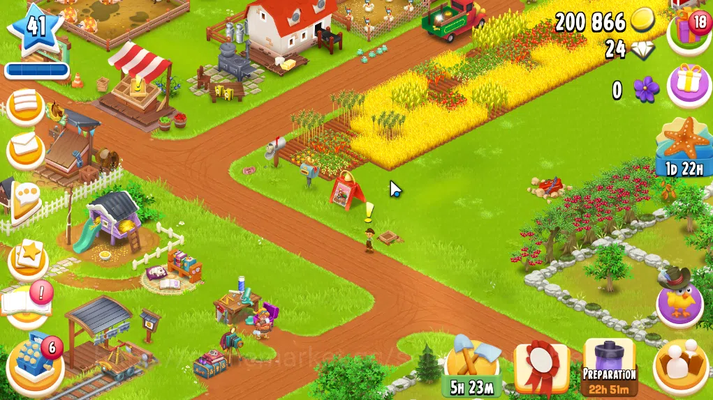 Hay Day Accounts Level 41 | Barn Storage 1100 + Silo Storage 625 | 200k Coins, 24 Diamonds |CN ON|Log Supercell ID|Take 3