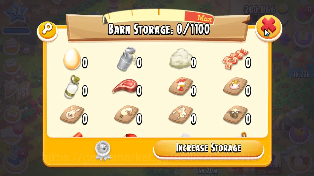 Hay Day Accounts Level 41 | Barn Storage 1100 + Silo Storage 625 | 200k Coins, 24 Diamonds |CN ON|Log Supercell ID|Take 7