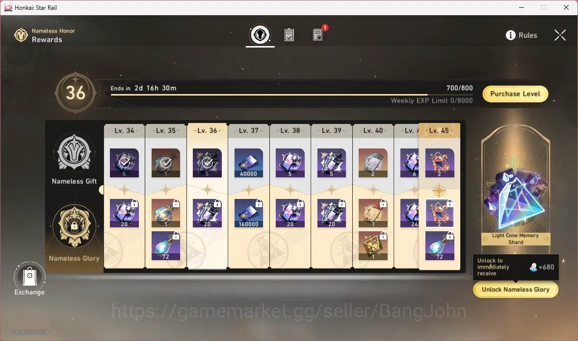 Honkai Star Rail Accounts ASIA|TL69|13limit|Premteam(PhainonE2+sign,castoric image 11