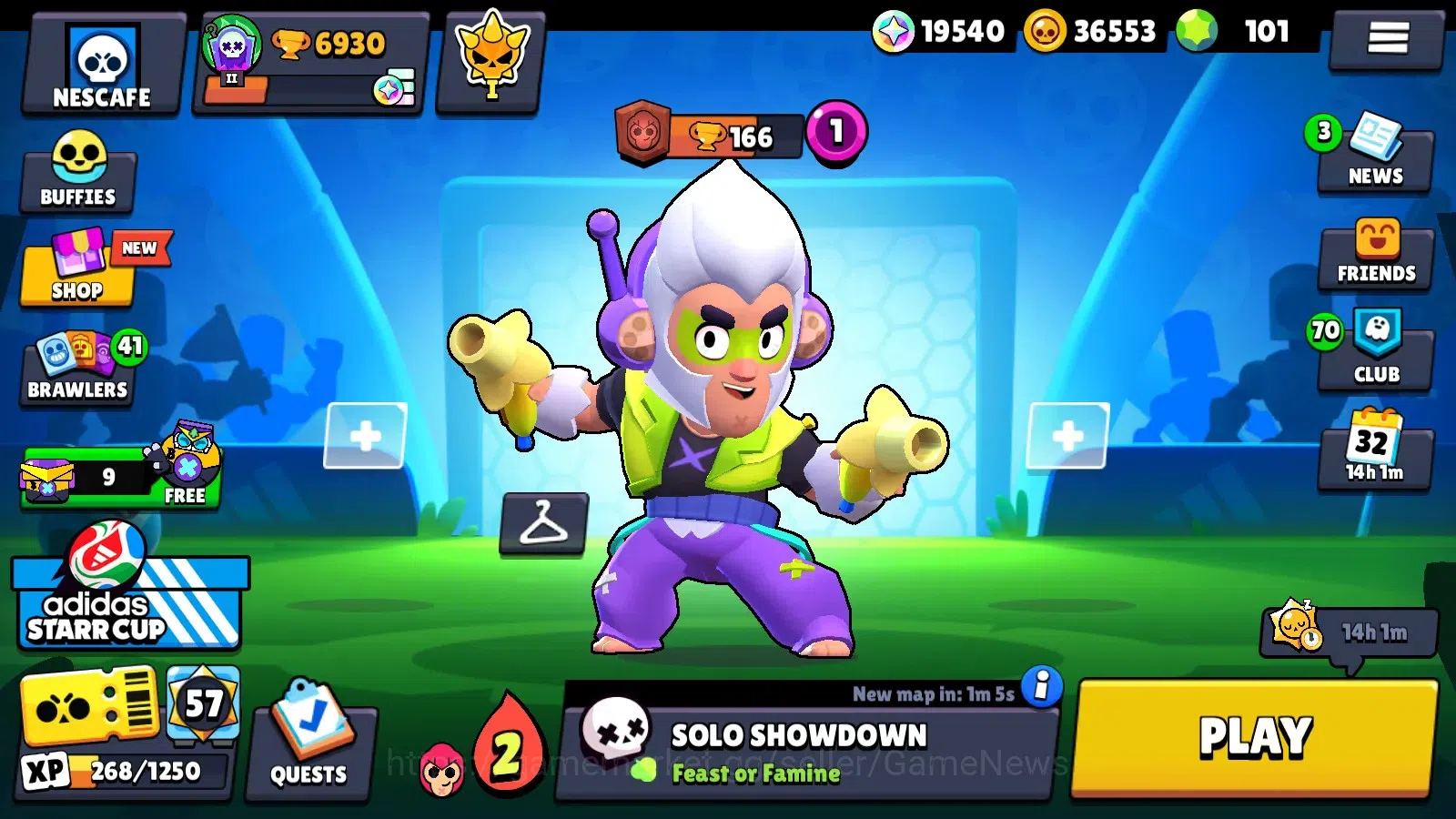 Brawl Stars Accounts 6930 Trophy|19,5K Bling,11,6K PP,36,5K Coins|44 Br image 3