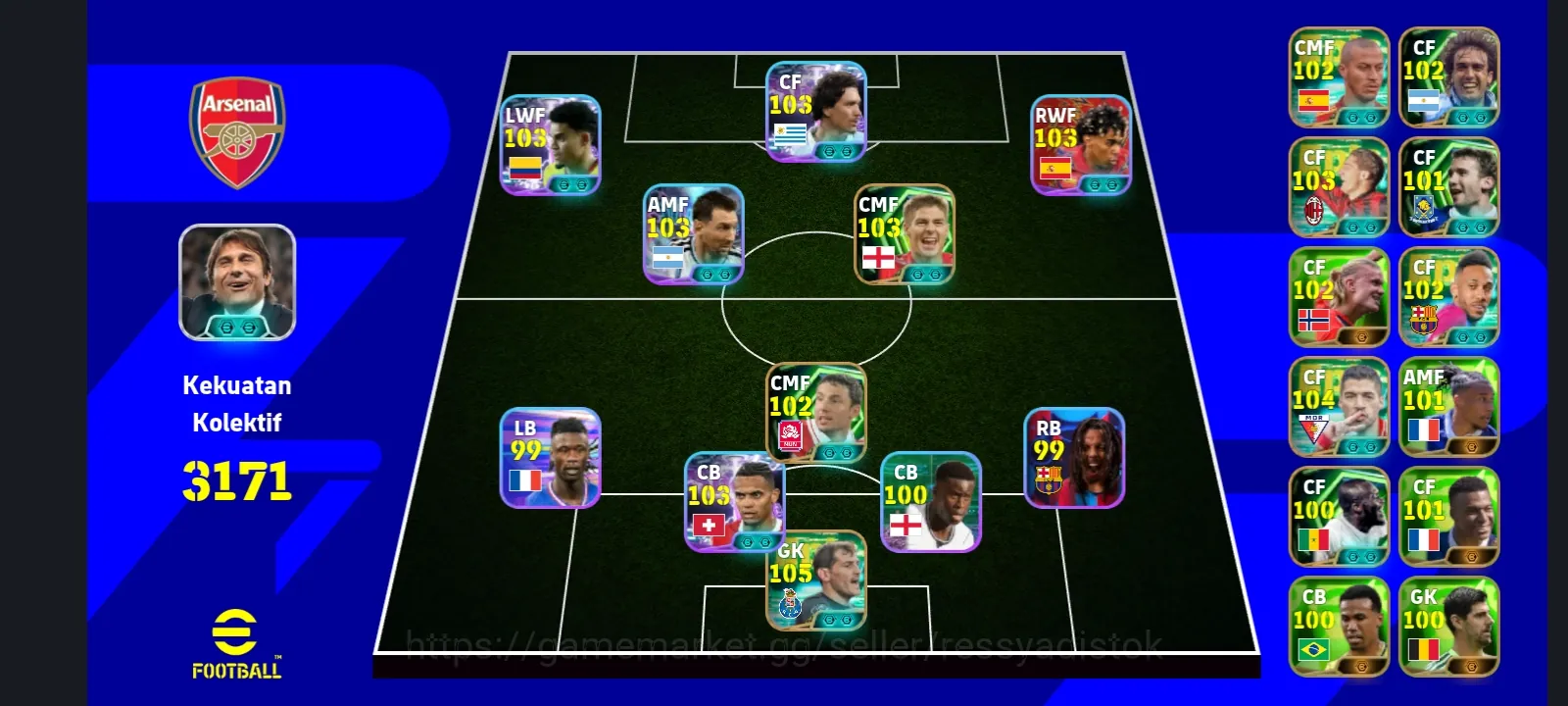 eFootball Accounts Legends & Iconic Players COLECTIVE 3171+ | D NUNEZ x S GERARD x LAMINE YAMAL x LUIS DIAZ,READY TO 1
