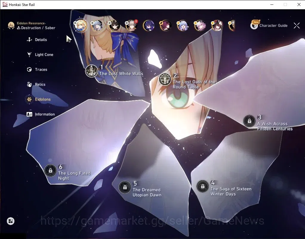 Honkai Star Rail Accounts Asia|TL 68|2,2K SJ|Premium DoT|14 Limited|[Saber E image 5