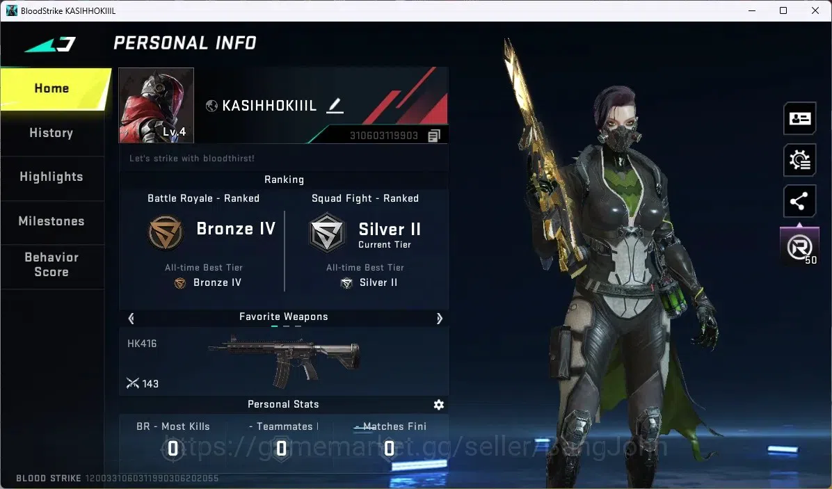 Blood Strike Accounts ASIA | 1 ETERNAL GUN: AUG-Empyrean|1 LEGENDARY COL image 1