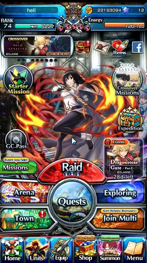 Grand Summoners Accounts Global|Rank 74|19 Ascend+5 TW|S Miyu,S Miki,Shirou image 1