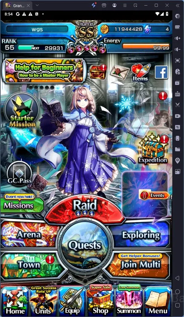 Grand Summoners Accounts Global | Rank 55 |Houka Inumuta Lv120 TW, Illya Lv image 1