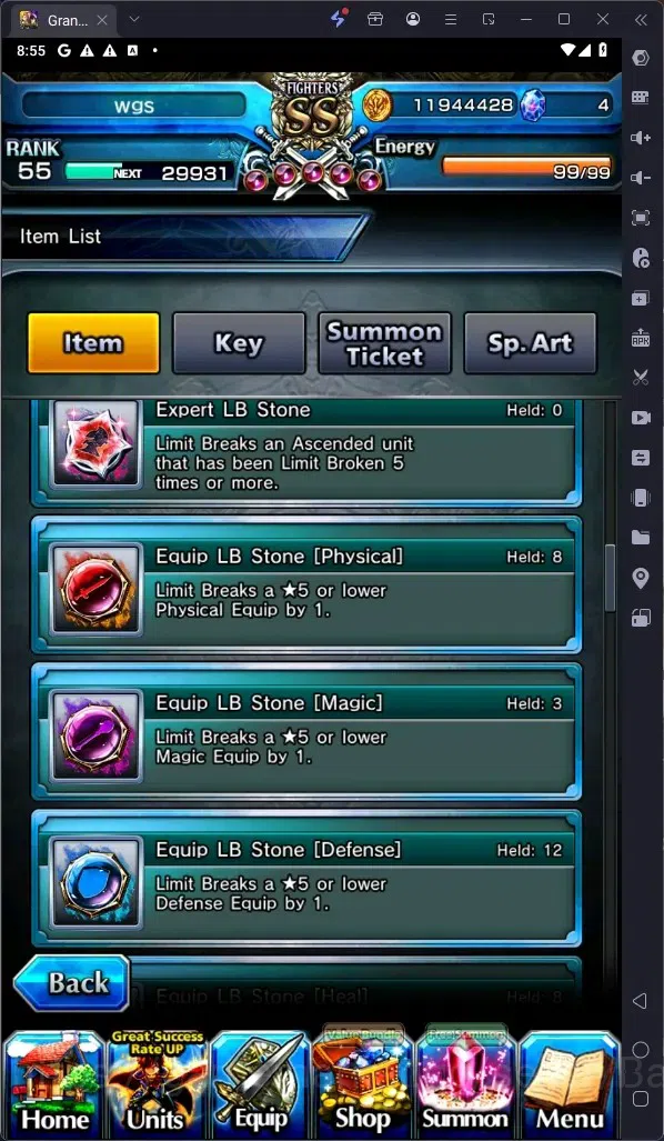 Grand Summoners Accounts Global | Rank 55 |Houka Inumuta Lv120 TW, Illya Lv image 4