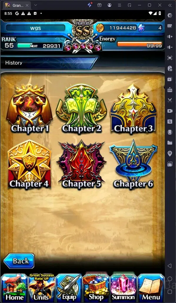 Grand Summoners Accounts Global | Rank 55 |Houka Inumuta Lv120 TW, Illya Lv image 8