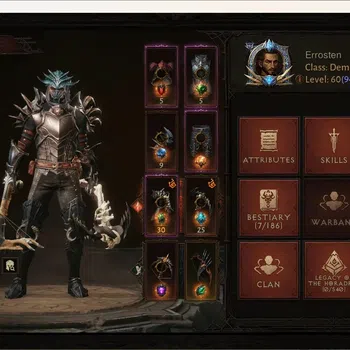 Diablo Immortal Accounts Others EU - Sescheron |60 (944) DemonHunter-Slayer| CR 43365 | Reso 510 | Inverno IV |Quakestrider