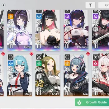Chaos Zero Nightmare Accounts Global|Lv55| 5 SSR 1 Limited [RossweisseM2,Hilde,Rita,Chizuru,Rin]|10 SR