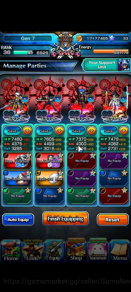 Grand Summoners Accounts Global|Rank 36|16 Ascend|RoyTW,SaitoTW,VeldoraTW,J image 3