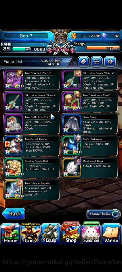 Grand Summoners Accounts Global|Rank 36|16 Ascend|RoyTW,SaitoTW,VeldoraTW,J image 6