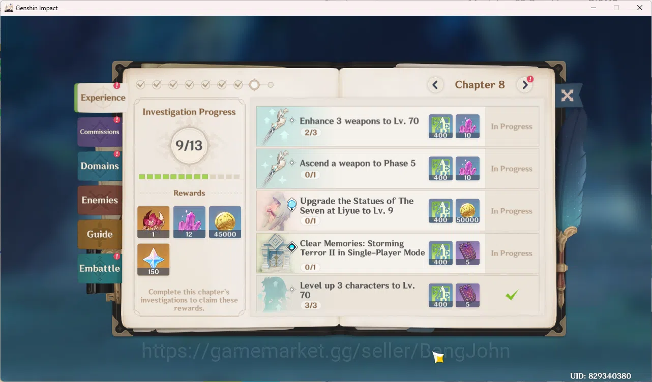 Genshin Impact Accounts Asia AR51 | Ganyu, Neuvillette, Yelan, Yae Miko, C image 13